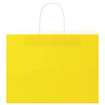 HKH Sacos de Papel 250 Unidades com Alças - Amarelo - 32x17x25 cm