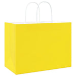 HKH Sacos de Papel 250 Unidades com Alças - Amarelo - 32x17x25 cm