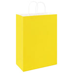 HKH Bolsas de Papel 250 Unidades con Asas - Amarillo - 32x17x44 cm