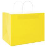 HKH Sacos de Papel 250 Unidades com Alças - Amarelo - 32x22x24 cm