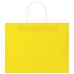 HKH Sacos de Papel 250 Unidades com Alças - Amarelo - 32x22x24 cm