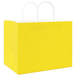 HKH Sacos de Papel 250 Unidades com Alças - Amarelo - 32x22x24 cm