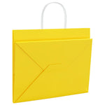 HKH Sacos de Papel 250 Unidades com Alças - Amarelo - 32x22x24 cm