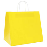HKH Bolsas de Papel 250 Unidades con Asas - Amarillo - 32x22x28 cm