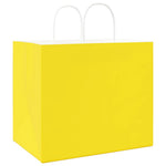 HKH Bolsas de Papel 250 Unidades con Asas - Amarillo - 32x22x28 cm