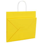 HKH Bolsas de Papel 250 Unidades con Asas - Amarillo - 32x22x28 cm