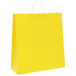 HKH Sacos de Papel 250 Unidades com Alças - Amarelo - 45x17x48 cm