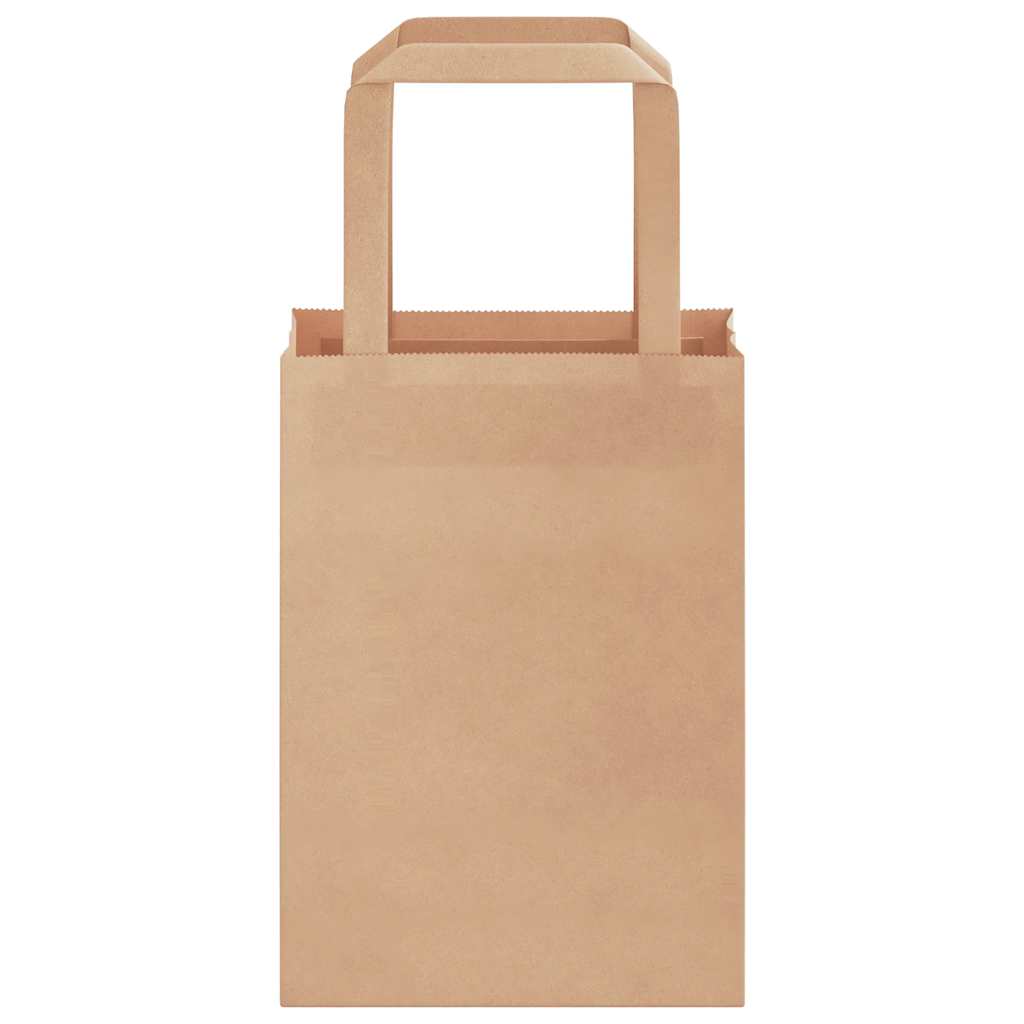 HKH Sacos de Papel 50 Unidades com Alças - Castanho - 15x8x21 cm