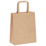 Bolsas de Papel HKH 50 Unidades con Asas - Marrón - 18x8x22 cm