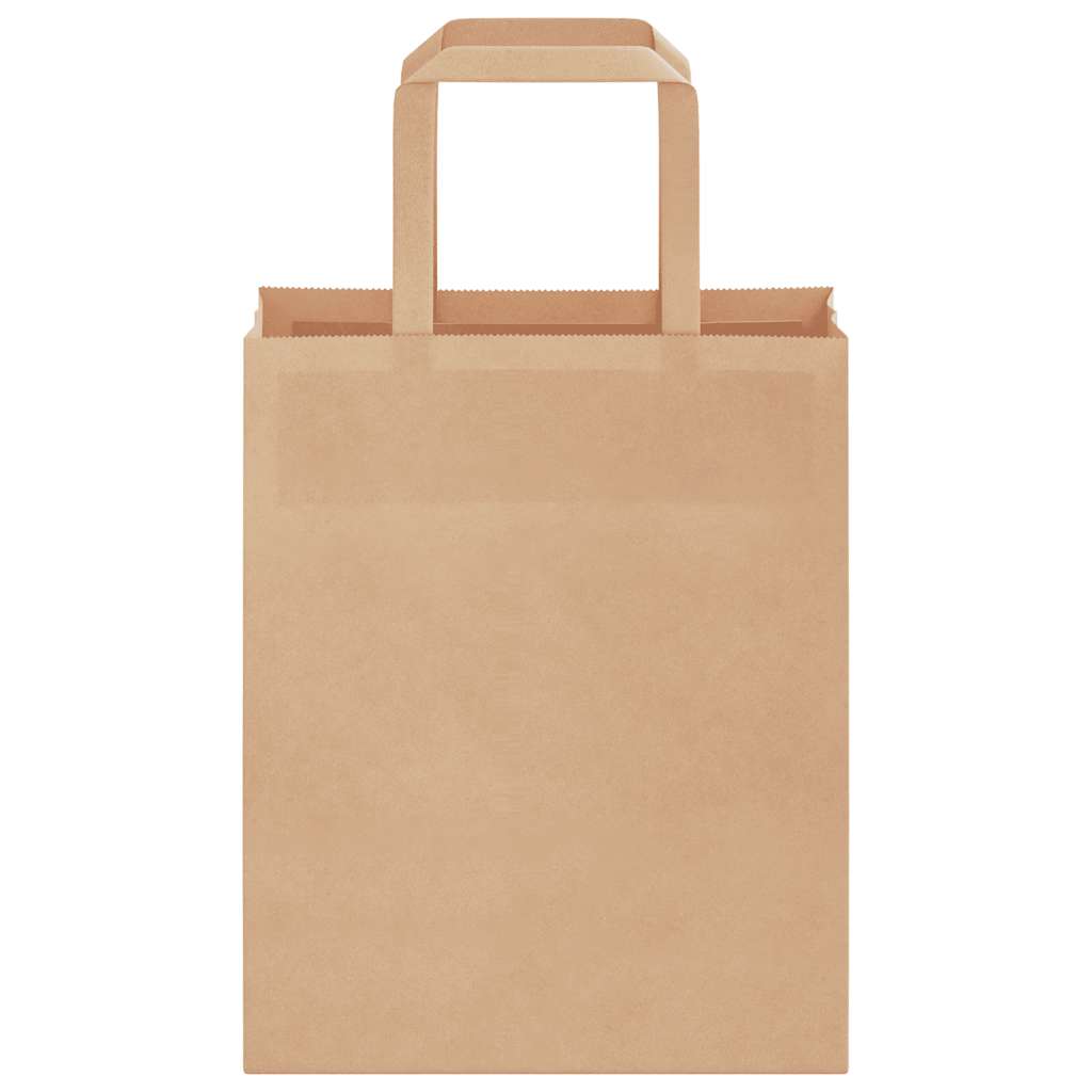 Bolsas de Papel HKH 50 Unidades con Asas - Marrón - 18x8x22 cm