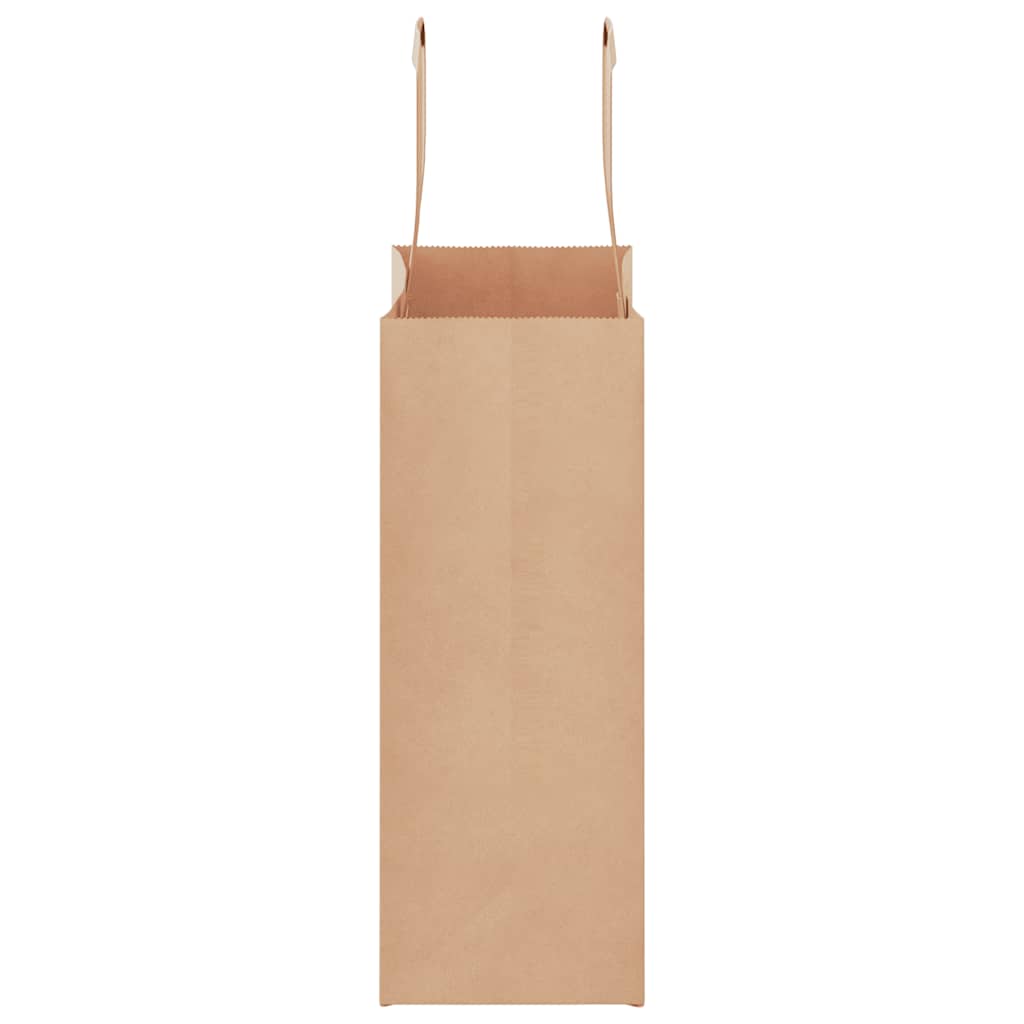 Bolsas de Papel HKH 50 Unidades con Asas - Marrón - 18x8x22 cm
