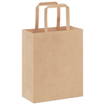 Bolsas de Papel HKH 50 Unidades con Asas - Marrón - 18x8x22 cm