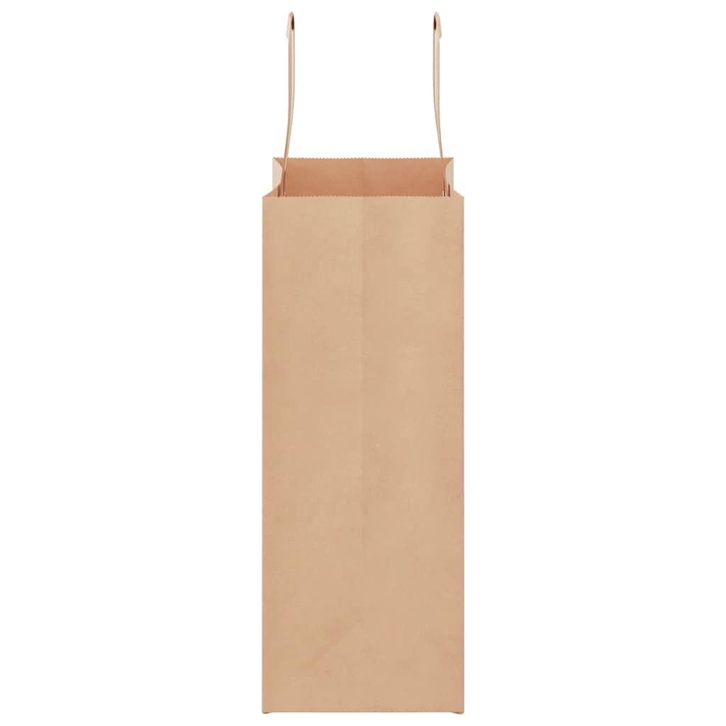 HKH Bolsas de Papel 50 Unidades con Asas - Marrón - 21x11x28 cm