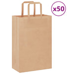 HKH Sacos de Papel 50 Unidades com Alças - Branco - 21x11x31 cm