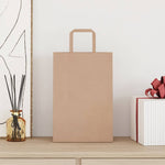 HKH Sacos de Papel 50 Unidades com Alças - Branco - 21x11x31 cm