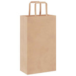 Bolsas de Papel HKH 50 Unidades con Asas - Marrón - 21x11x36 cm