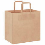 HKH Sacos de Papel 50 Unidades com Alças - Castanho - 26x17x25 cm