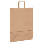 HKH Bolsas de Papel 50 Unidades con Asas - Marrón - 32x12x42 cm