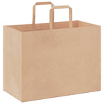 HKH Sacos de Papel 50 Unidades com Alças - Castanho - 32x17x25 cm