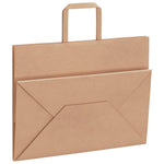 HKH Sacos de Papel 50 Unidades com Alças - Castanho - 32x17x25 cm