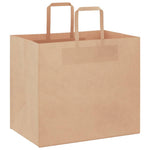 HKH Sacos de Papel 50 Unidades com Alças - Castanho - 32x22x28 cm