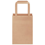 HKH Bolsas de Papel 250 Unidades con Asas - Marrón - 15x8x21 cm