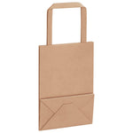 HKH Bolsas de Papel 250 Unidades con Asas - Marrón - 15x8x21 cm
