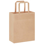 HKH Sacos de Papel 250 Unidades com Alças - Castanho - 18x8x22 cm