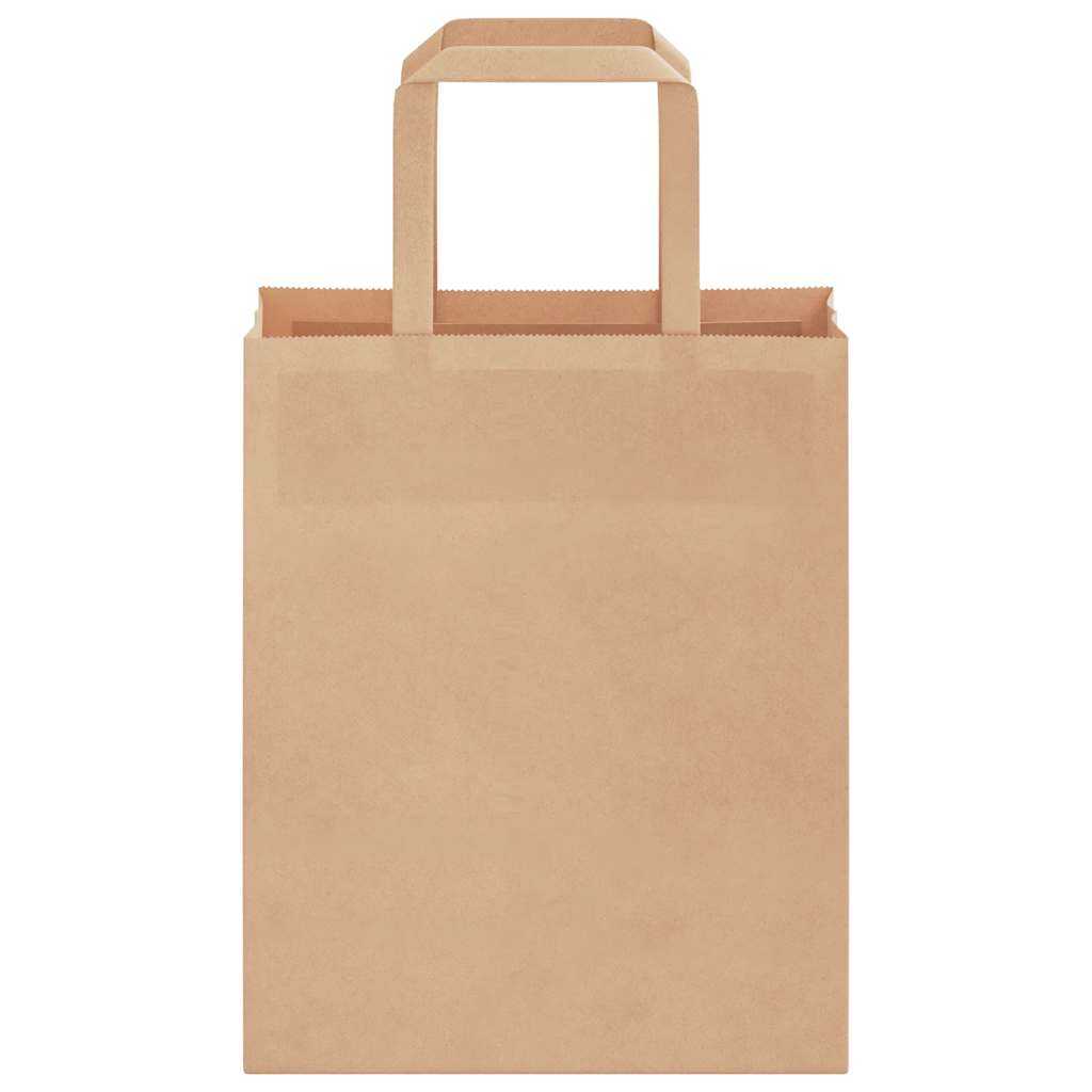 HKH Sacos de Papel 250 Unidades com Alças - Castanho - 18x8x22 cm
