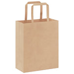 HKH Sacos de Papel 250 Unidades com Alças - Castanho - 18x8x22 cm