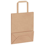 HKH Sacos de Papel 250 Unidades com Alças - Castanho - 18x8x22 cm