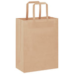 HKH Sacos de Papel 250 Unidades com Alças - Castanho - 21x11x28 cm