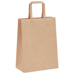 HKH Sacos de Papel 250 Unidades com Alças - Castanho - 21x11x28 cm