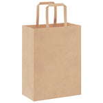 HKH Sacos de Papel 250 Unidades com Alças - Castanho - 21x11x28 cm