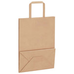 HKH Sacos de Papel 250 Unidades com Alças - Castanho - 21x11x28 cm