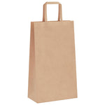 HKH Sacos de Papel 250 Unidades com Alças - Castanho - 21x11x36 cm