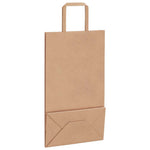 HKH Sacos de Papel 250 Unidades com Alças - Castanho - 21x11x36 cm