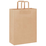 HKH Bolsas de Papel 250 Unidades con Asas - Marrón - 26x12x35 cm