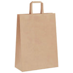 HKH Bolsas de Papel 250 Unidades con Asas - Marrón - 26x12x35 cm