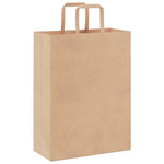 HKH Bolsas de Papel 250 Unidades con Asas - Marrón - 26x12x35 cm