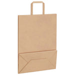 HKH Bolsas de Papel 250 Unidades con Asas - Marrón - 26x12x35 cm