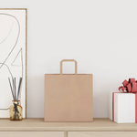 HKH Sacos de Papel 250 Unidades com Alças - Castanho - 26x17x25 cm