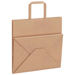 HKH Sacos de Papel 250 Unidades com Alças - Castanho - 26x17x25 cm