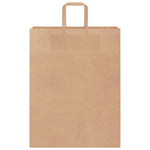 HKH Bolsas de papel 250 unidades con asas - Marrón - 32x12x42 cm