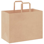Bolsas de papel HKH 250 unidades con asas - Marrón - 32x17x25 cm