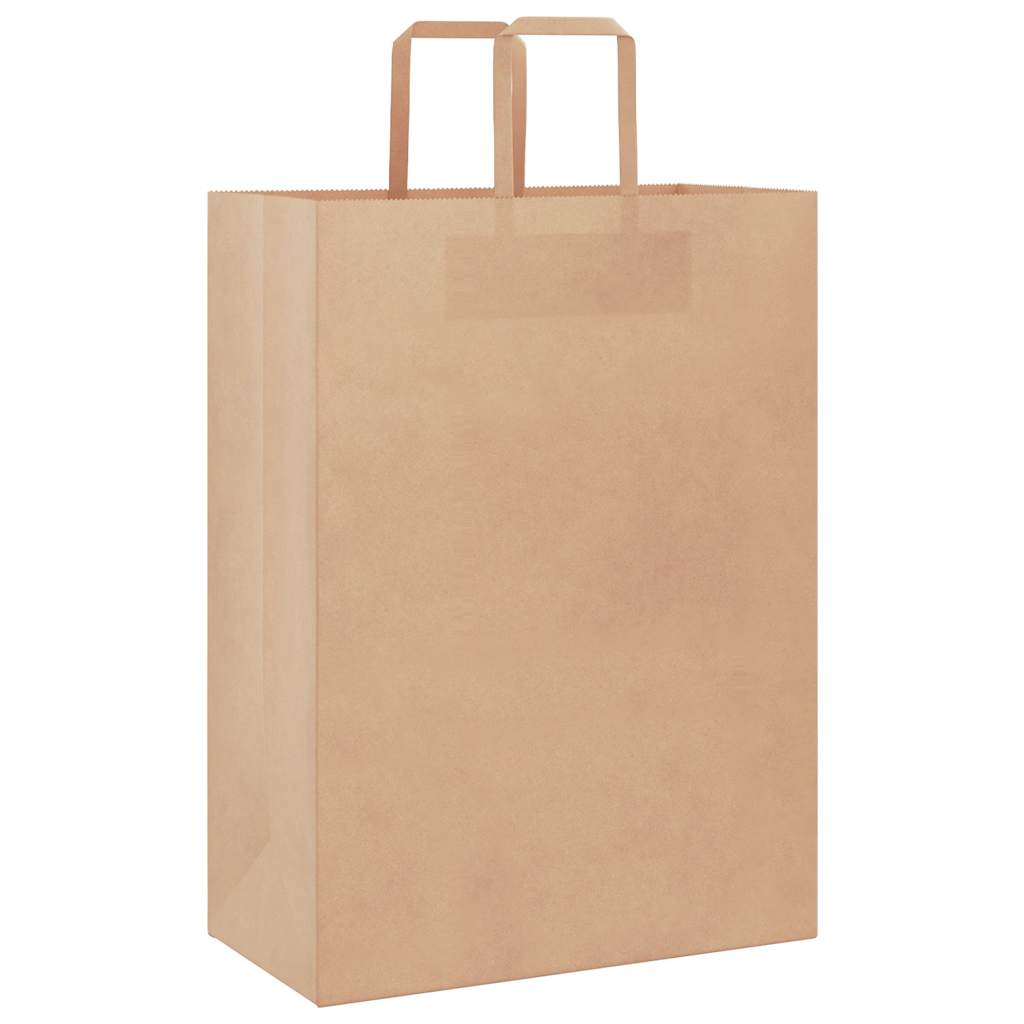 HKH Bolsas de Papel 250 Unidades con Asas - Marrón - 32x17x44 cm