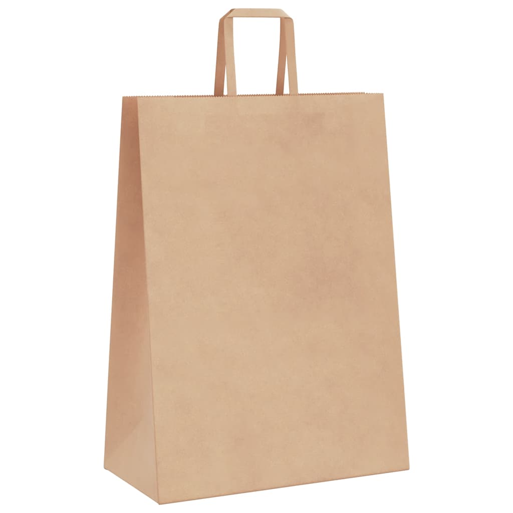 HKH Bolsas de Papel 250 Unidades con Asas - Marrón - 32x17x44 cm
