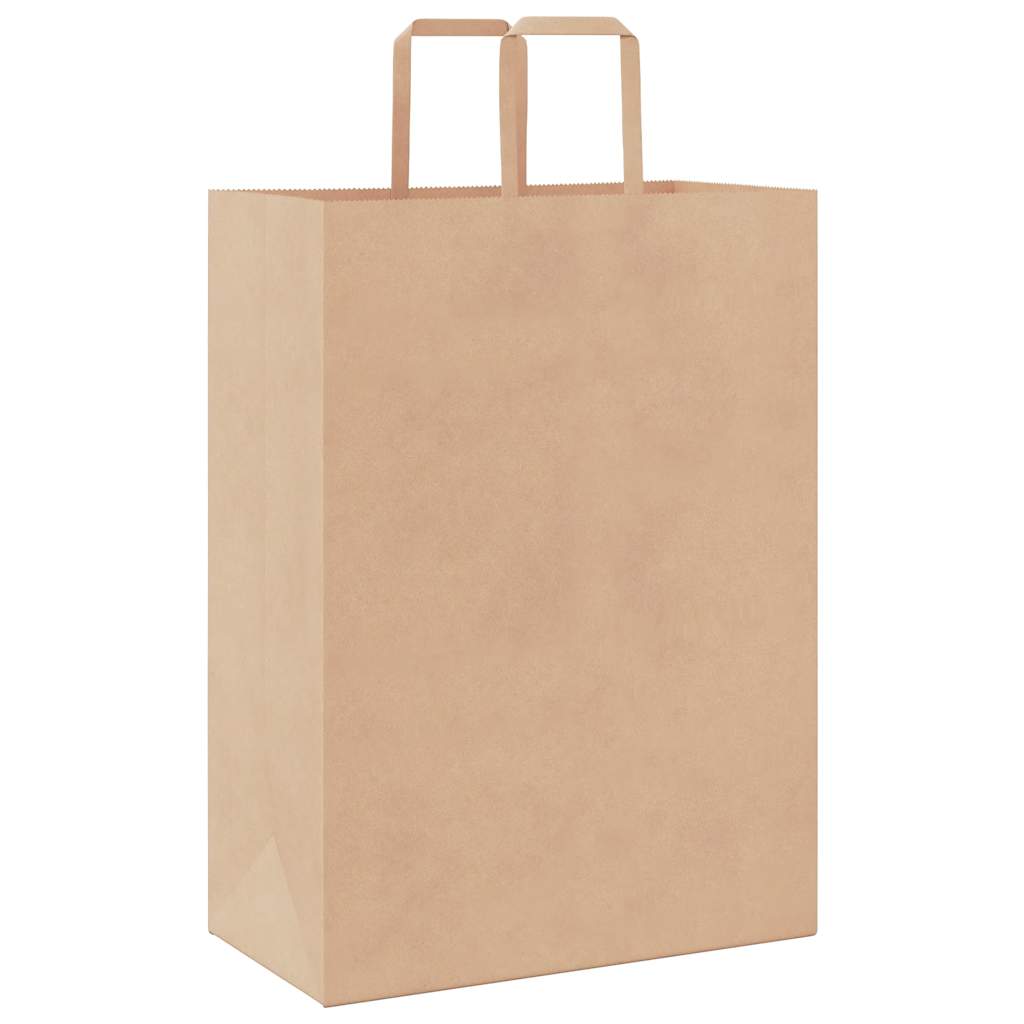 HKH Bolsas de Papel 250 Unidades con Asas - Marrón - 32x17x44 cm