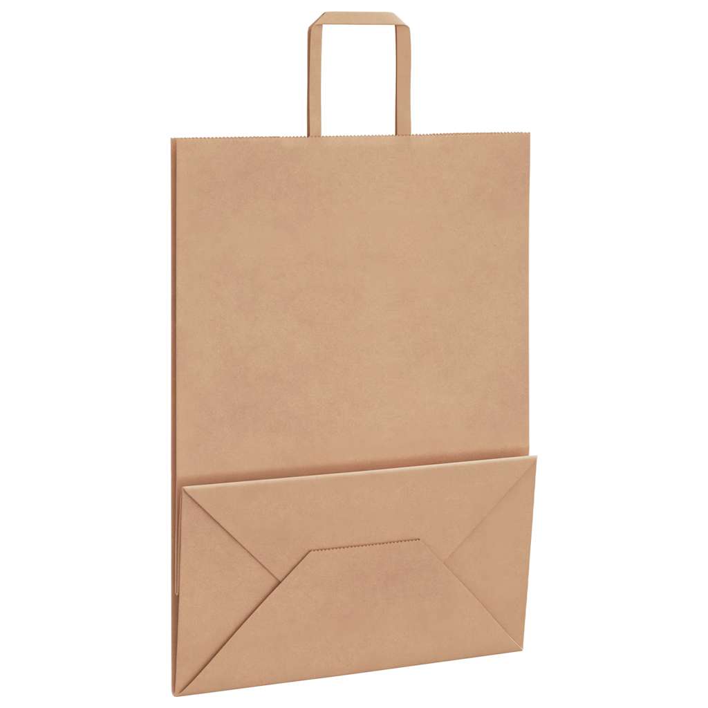 HKH Bolsas de Papel 250 Unidades con Asas - Marrón - 32x17x44 cm