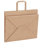 HKH Sacos de Papel 250 Unidades com Alças - Castanho - 32x22x24 cm